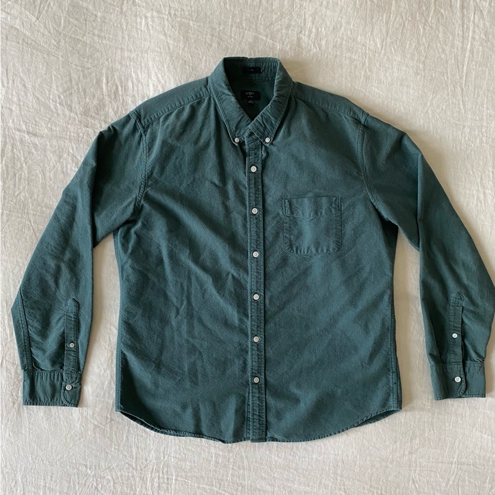 J. Crew Long-Sleeve Button Down Shirt (green)